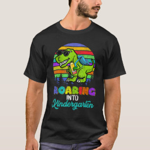 Roaring Kindergarten Dinosaur Rex Boys Kids Back T T-Shirt