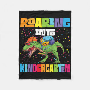 Roaring Kindergarten Dinosaur T Rex Ck To School B Fleece Blanket