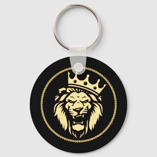 Roaring King Lion Keychain (Front)