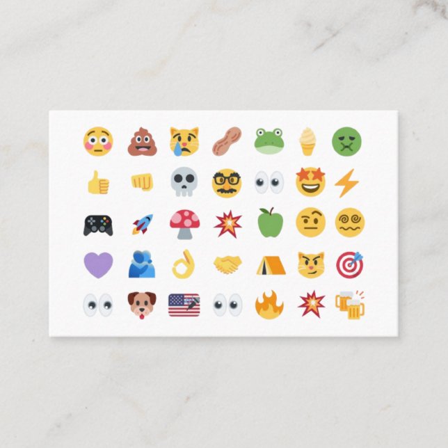 Roaring Kitty 35 Emoji Timeline GME MOASS DFV meme Business Card (Front)