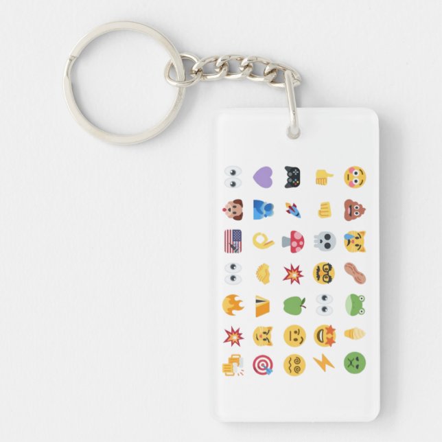 Roaring Kitty 35 Emoji Timeline GME MOASS DFV meme Key Ring (Front)