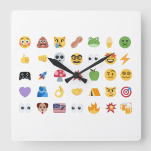 Roaring Kitty 35 Emoji Timeline GME MOASS DFV meme Square Wall Clock