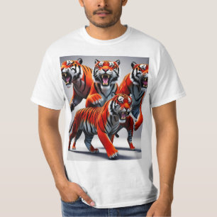 Roaring Leap: Tigers in Motion T-Shirt