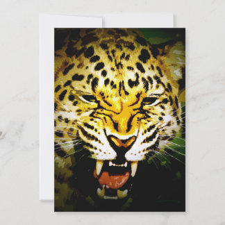 Roaring Leopard Invitation