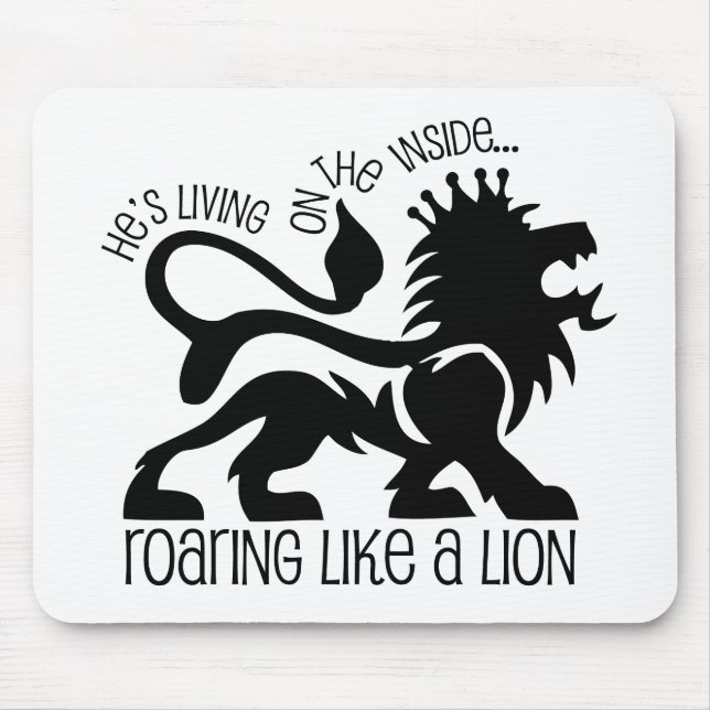 Roaring Like A Lion Mouse Mat (Front)