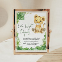 Roaring Lion Baby Shower Late Night Diapers