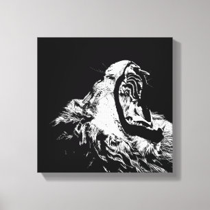 Roaring Lion Canvas Wall Art