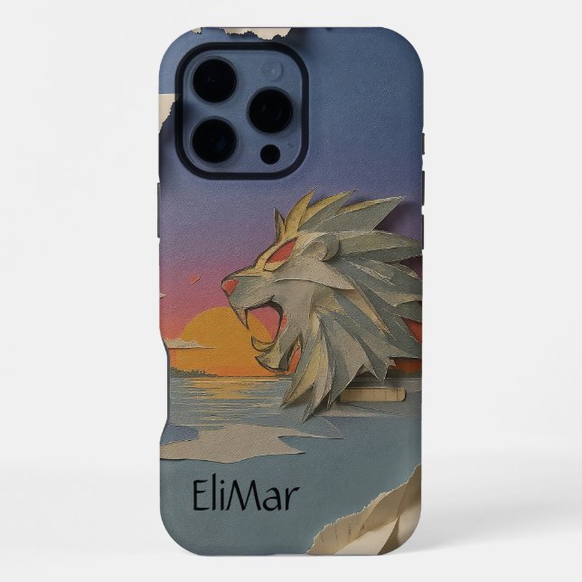 Roaring Lion Case (Papercut) (Back)