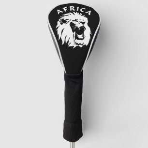 Roaring Lion Face   Africa Golf Head Cover