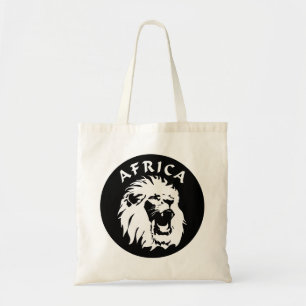Roaring Lion Face   Africa Tote Bag