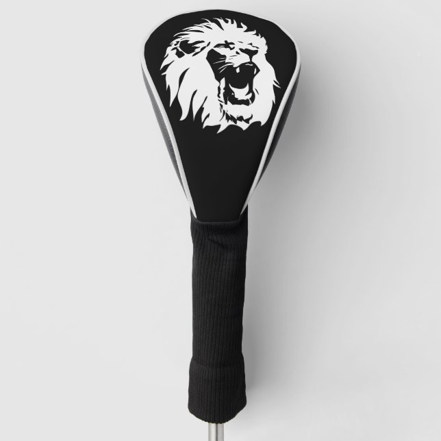 Roaring Lion Face Golf Head Cover (Front)