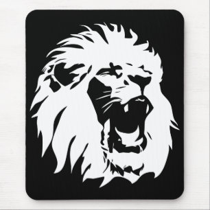 Roaring Lion Face Mouse Mat