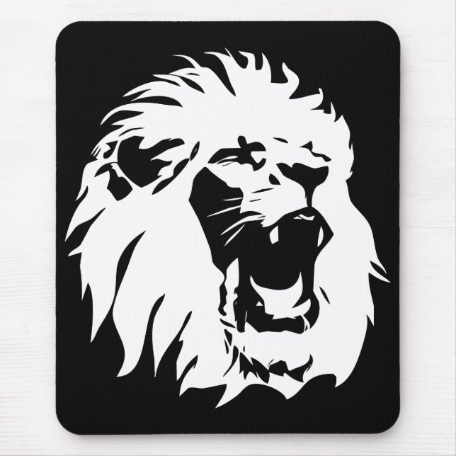 Roaring Lion Face Mouse Mat (Front)