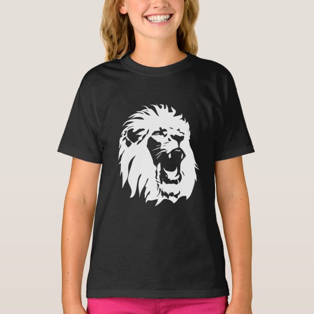 Roaring Lion Face T-Shirt (Front)