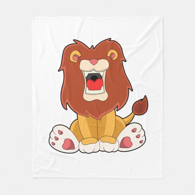 Roaring lion fleece blanket (Front)