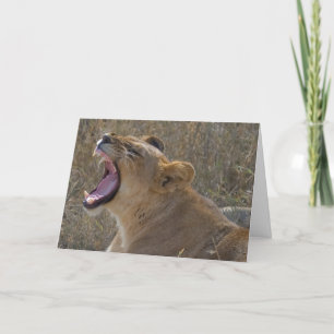 Roaring lion greeting card