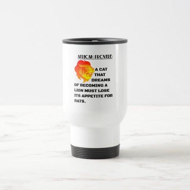 Roaring Lion Head Travel Mug (Center)