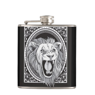 ROARING LION HIP FLASK
