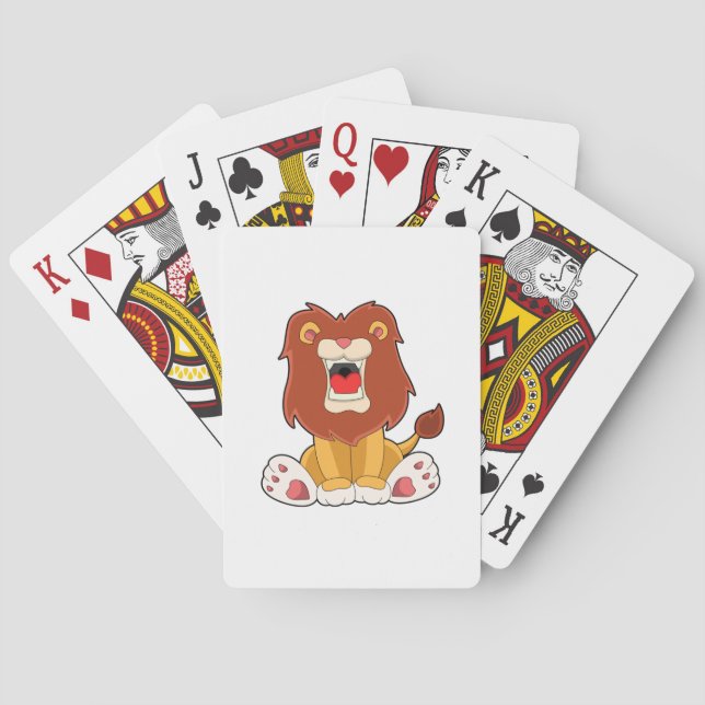 Roaring lion playing cards (Back)