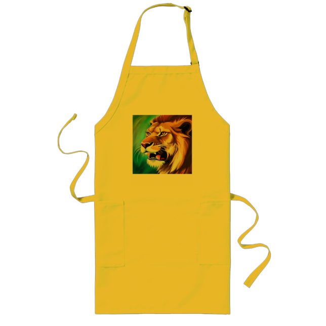 Roaring Lion Side Posed Portrait-57566 Long Apron (Front)