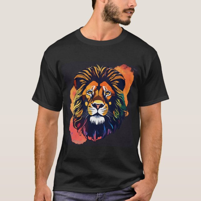 Roaring Majesty: Lion Head T-shirt (Front)