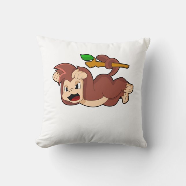 Roaring Monkey Cushion (Front)