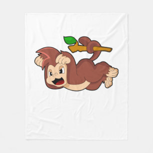 Roaring Monkey Fleece Blanket