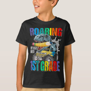 Roaring My Way Into 1st Grade Monster Truck T-Shirt