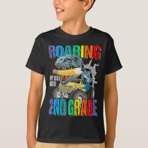Roaring My Way Into 2nd Grade Monster Truck T-Shirt