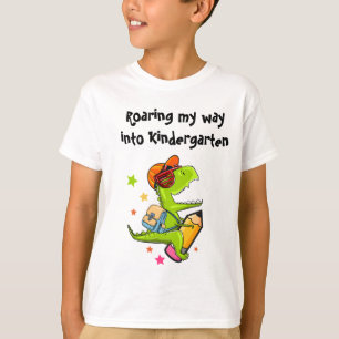 Roaring my way into Kindergarten Dinosaur T-Shirt