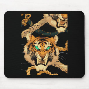 Roaring Of Tiger Sticker Mouse Mat