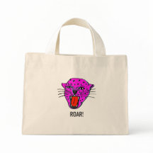 Roaring Panther Tote Bag – Bold Pop Art Style