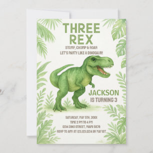 Roaring Party Card for Kids