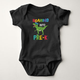 Roaring Pre-K Back To School T rex Dinosaur Kids Baby Bodysuit