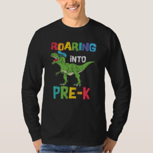 Roaring Pre-K Back To School T rex Dinosaur Kids T-Shirt