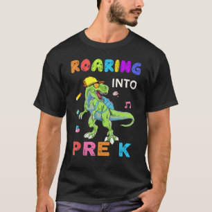Roaring Pre K Dinosaur Rex Back To School Boys T-Shirt