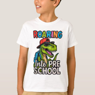 Roaring Pre School Cute Dinosaur T-Rex Back To Sch T-Shirt