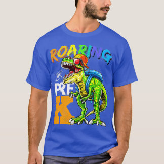 Roaring PreK Dinosaur Back to School Backpack Boys T-Shirt