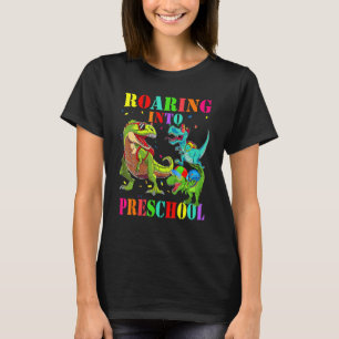 Roaring Preschool Dinosaur Rex Back To School Kids T-Shirt