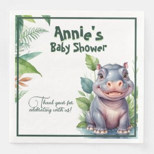 Roaring Safari Adventure: Wild Animal Baby Shower Napkin