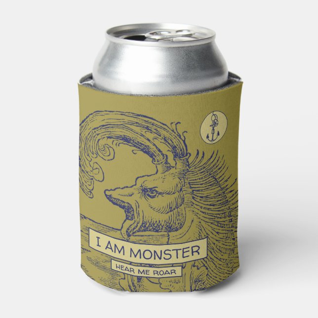 Roaring Sea Monsters Are Real Can Cooler (Can Front)