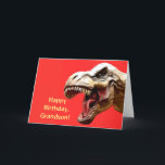 ROARING T-REX GRANDSON BIRTHDAY CARD<br><div class="desc">Here's a birthday card for that grandson who loves dinosaurs.</div>
