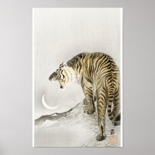 Roaring Tiger by Ohara Koson (1900–1945) Poster
