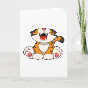 Roaring tiger card