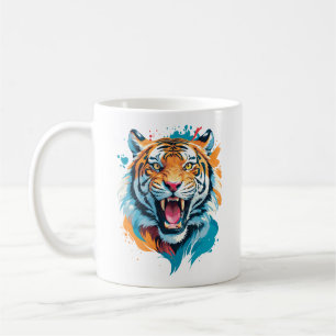 Roaring Tiger Face Coffee Mug