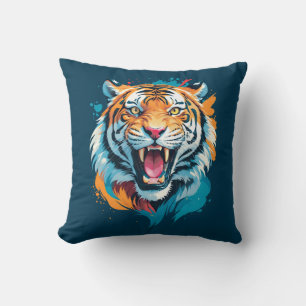 Roaring Tiger Face Cushion