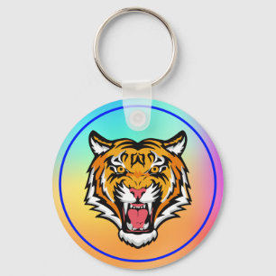 Roaring Tiger Head-25818 Key Ring