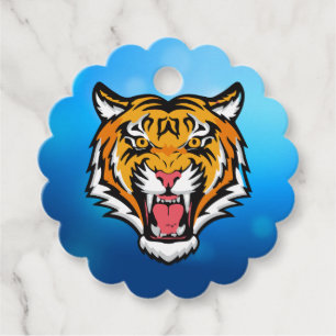 Roaring Tiger Head-25818 Travel Mug Favour Tags