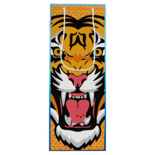 Roaring Tiger Head-25818 Travel Mug Wine Gift Bag