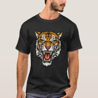 Roaring Tiger Head – Bold Wild Animal Graphic